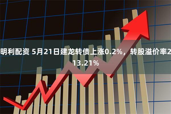 明利配资 5月21日建龙转债上涨0.2%，转股溢价率213.21%