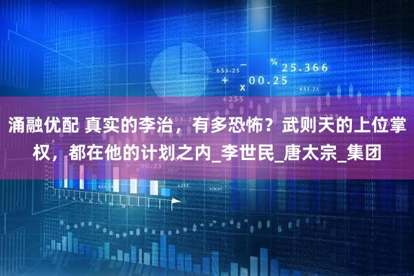 涌融优配 真实的李治，有多恐怖？武则天的上位掌权，都在他的计划之内_李世民_唐太宗_集团